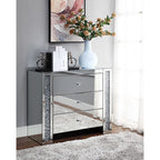 ACME 97642 Noralie Console Table, Mirrored & Faux Diamonds