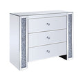ACME 97642 Noralie Console Table, Mirrored & Faux Diamonds