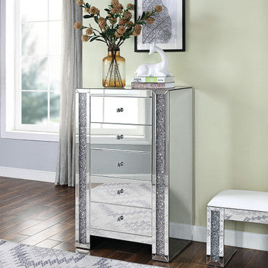 ACME 97644 Noralie Chest, Mirrored & Faux Gemstones