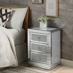 ACME 97660 Lavina Accent Table, Mirrored & Faux Diamonds