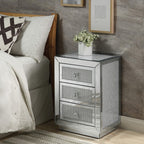ACME 97660 Lavina Accent Table, Mirrored & Faux Diamonds