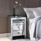 ACME 97685 Malish Accent Table with LED, Mirrored