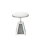ACME 97702 Noralie Accent Table, Mirrored & Faux Diamonds