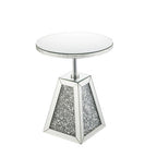 ACME 97702 Noralie Accent Table, Mirrored & Faux Diamonds