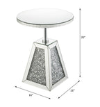 ACME 97702 Noralie Accent Table, Mirrored & Faux Diamonds