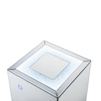ACME 97704 Nyoka Accent Table with LED, Mirrored & Faux Gems