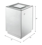 ACME 97704 Nyoka Accent Table with LED, Mirrored & Faux Gems