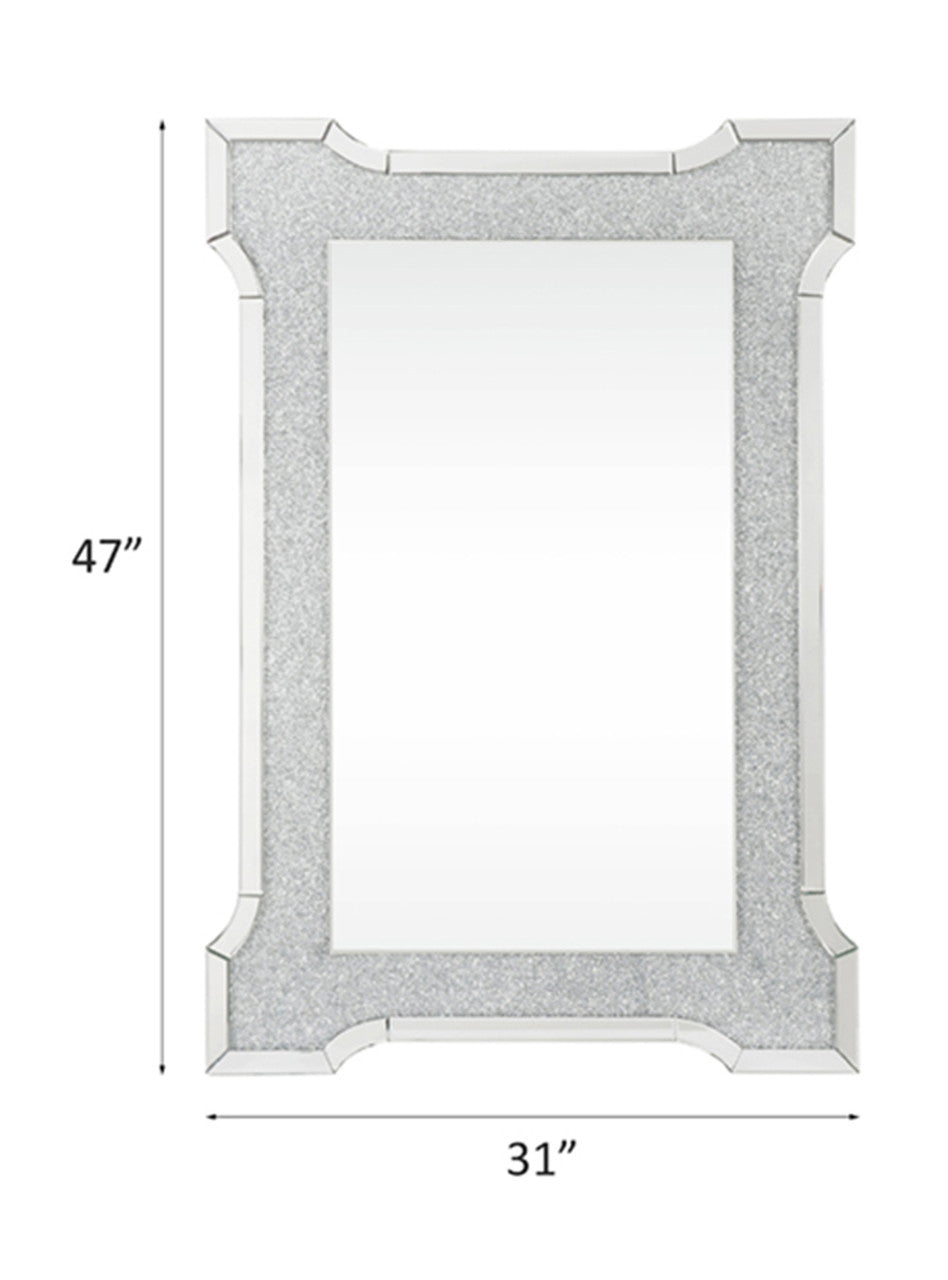 ACME 97705 Nowles Wall Decor, Mirrored & Faux Stones