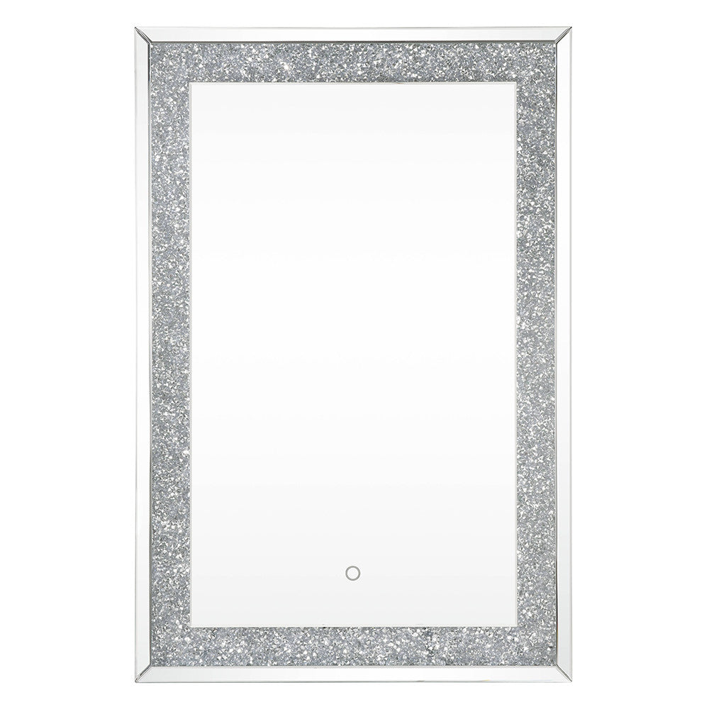 ACME 97706 Noralie Wall Decor with LED, Mirrored & Faux Diamonds