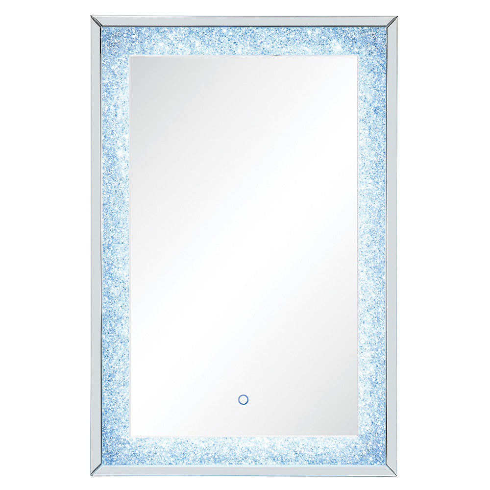 ACME 97706 Noralie Wall Decor with LED, Mirrored & Faux Diamonds