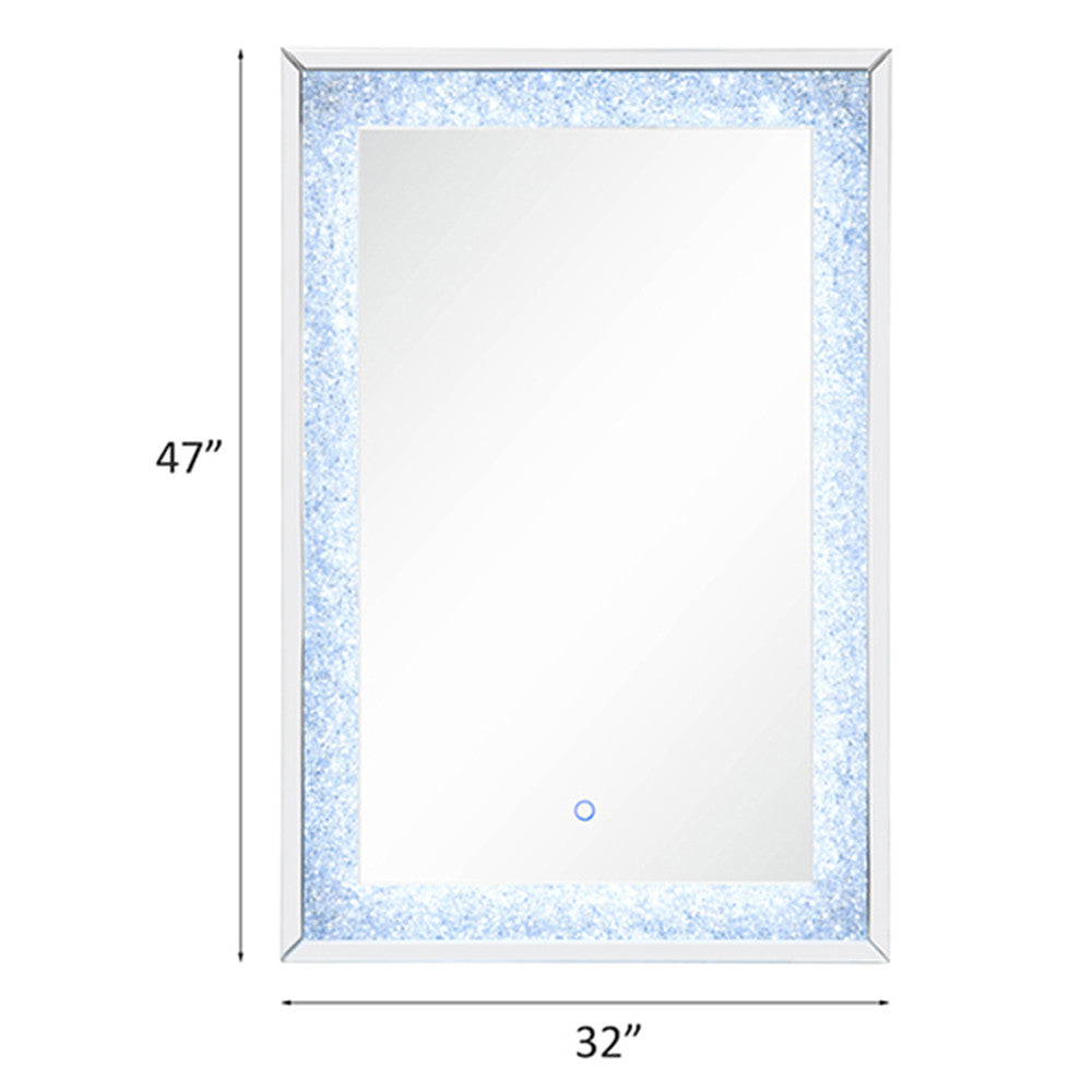 ACME 97706 Noralie Wall Decor with LED, Mirrored & Faux Diamonds