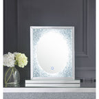 ACME 97707 Noralie Accent Decor with LED, Mirrored & Faux Diamonds