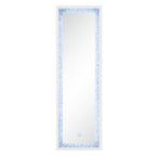 ACME 97713 Noralie Floor Mirror with LED, Mirrored & Faux Diamonds