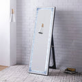 ACME 97713 Noralie Floor Mirror with LED, Mirrored & Faux Diamonds
