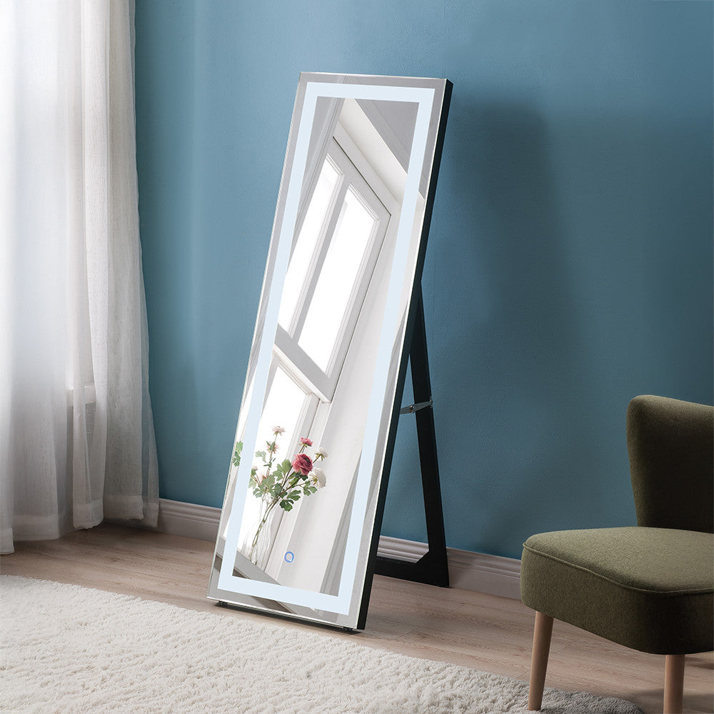 ACME 97714 Nyoka Floor Mirror with LED, Mirrored