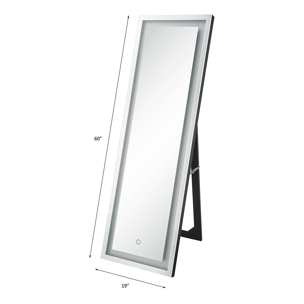 ACME 97714 Nyoka Floor Mirror with LED, Mirrored