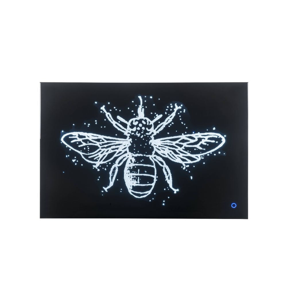 ACME 97717 Vedris Wall Art with LED, Smoky Glass & Faux Crystal