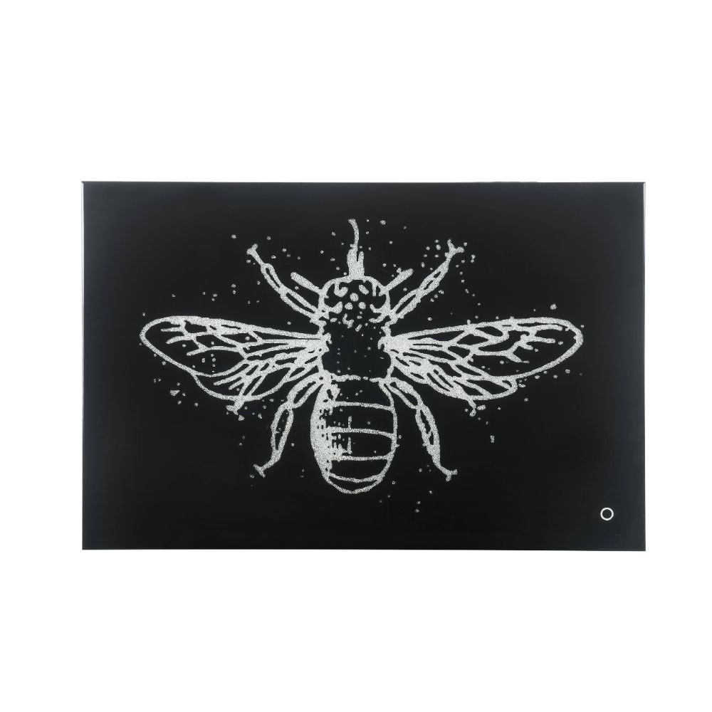 ACME 97717 Vedris Wall Art with LED, Smoky Glass & Faux Crystal