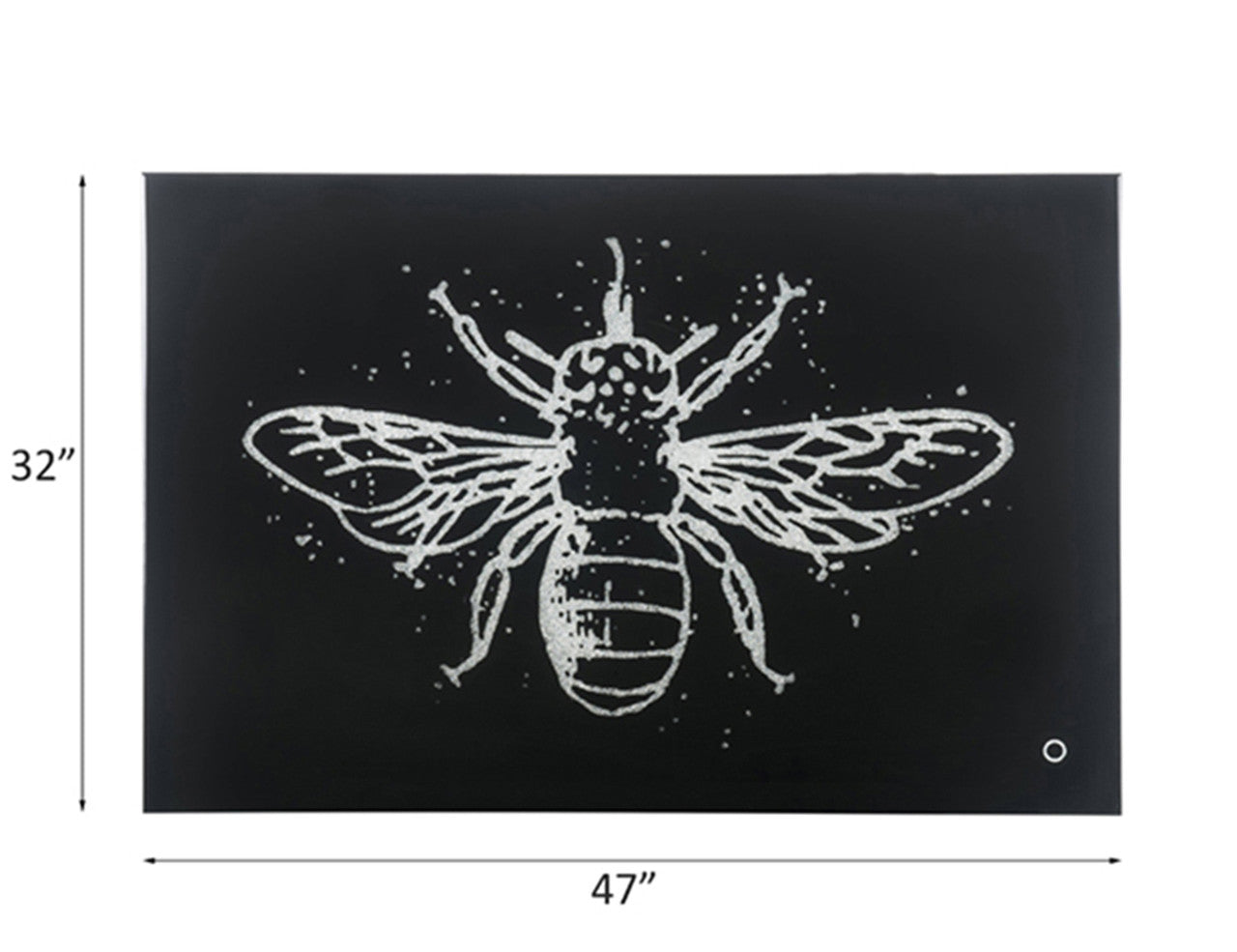 ACME 97717 Vedris Wall Art with LED, Smoky Glass & Faux Crystal