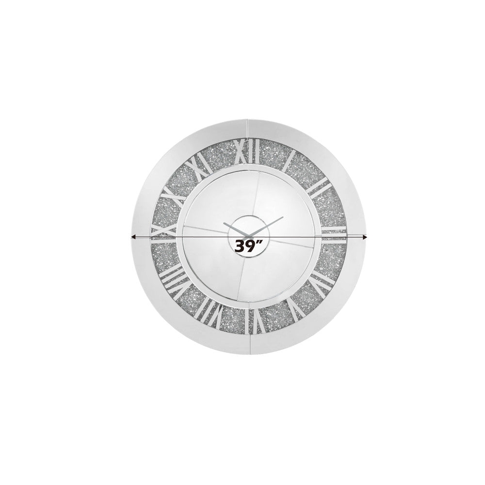ACME 97723 Noralie Wall Clock, Mirrored & Faux Diamonds