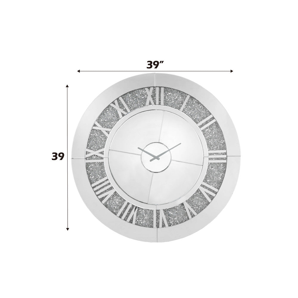 ACME 97723 Noralie Wall Clock, Mirrored & Faux Diamonds