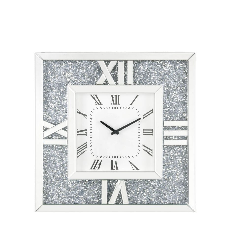 ACME 97727 Noralie Wall Clock, Mirrored & Faux Diamonds