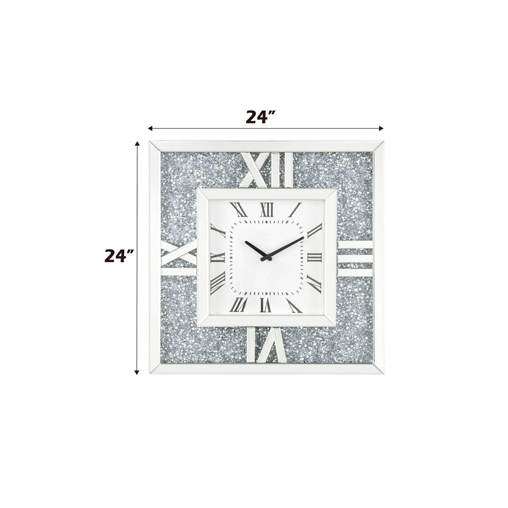 ACME 97727 Noralie Wall Clock, Mirrored & Faux Diamonds