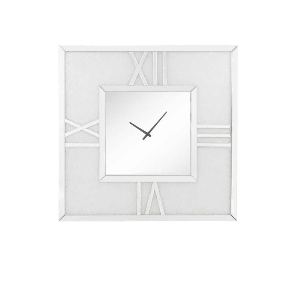 ACME 97730 Noralie Wall Clock with LED, Mirrored & Faux Diamonds