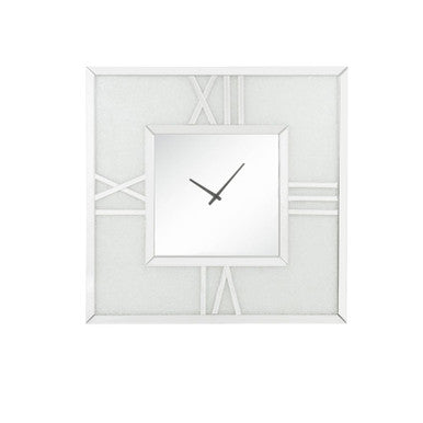 ACME 97730 Noralie Wall Clock with LED, Mirrored & Faux Diamonds