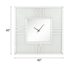ACME 97730 Noralie Wall Clock with LED, Mirrored & Faux Diamonds