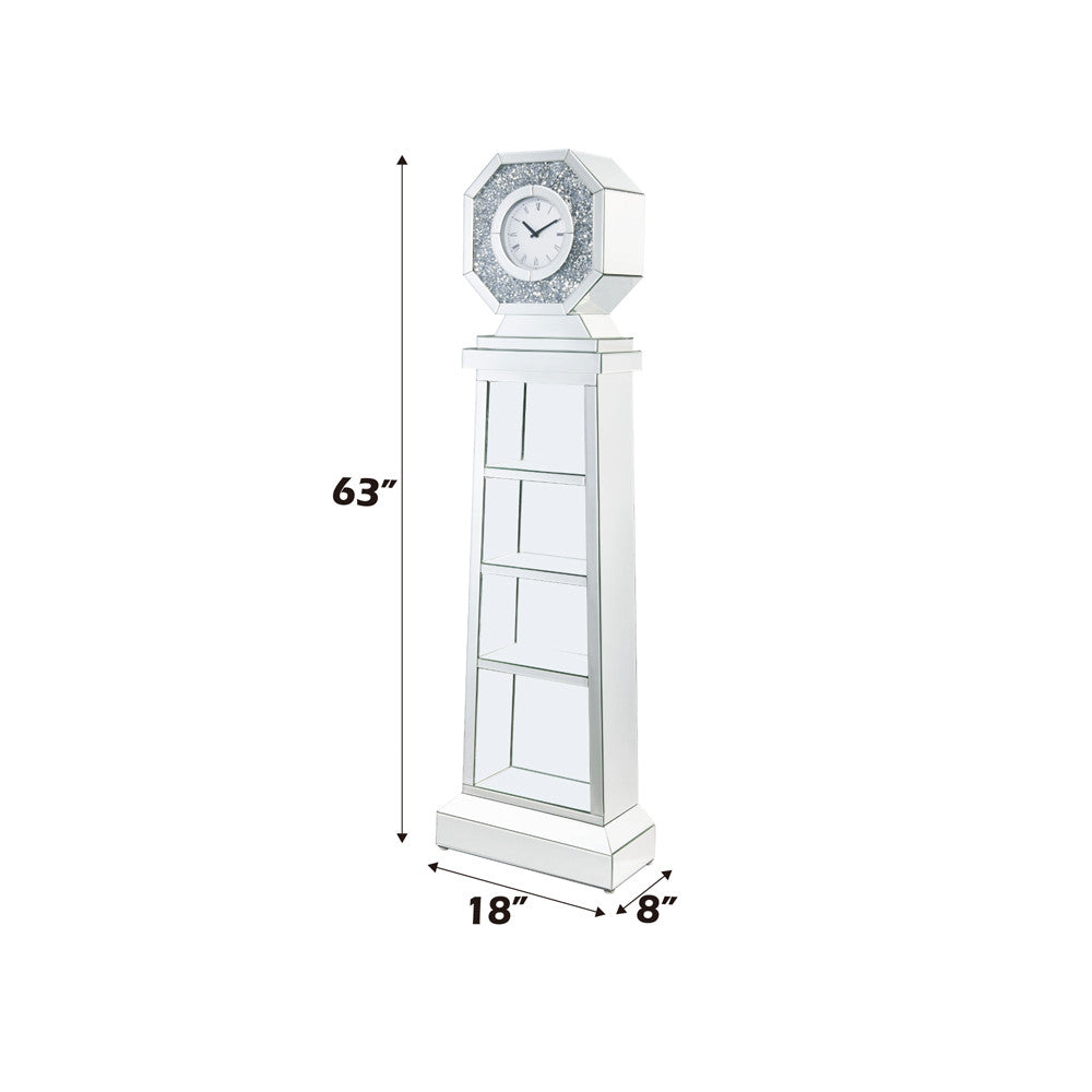ACME 97736 Noralie Grandfather Clock, Mirrored & Faux Diamonds