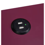ACME 97737 Fierce Side Table (USB Charging Dock), Burgundy & Black