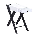 ACME 97738 Fierce Side Table (USB Charging Dock), White & Black