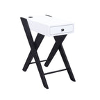 ACME 97738 Fierce Side Table (USB Charging Dock), White & Black