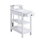 ACME 97740 Slayer Side Table (USB Charging Dock), White