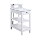 ACME 97740 Slayer Side Table (USB Charging Dock), White