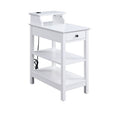 ACME 97740 Slayer Side Table (USB Charging Dock), White