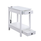 ACME 97741 Byzad Side Table (USB Charging Dock), White