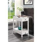 ACME 97741 Byzad Side Table (USB Charging Dock), White