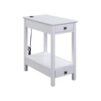ACME 97741 Byzad Side Table (USB Charging Dock), White