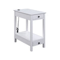 ACME 97741 Byzad Side Table (USB Charging Dock), White