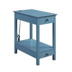 ACME 97742 Byzad Side Table (USB Charging Dock), Teal