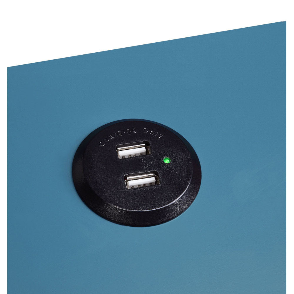 ACME 97742 Byzad Side Table (USB Charging Dock), Teal