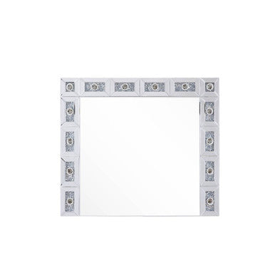 ACME 97746 Noralie Wall Decor (LED), Mirrored & Faux Diamonds