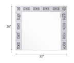 ACME 97746 Noralie Wall Decor (LED), Mirrored & Faux Diamonds