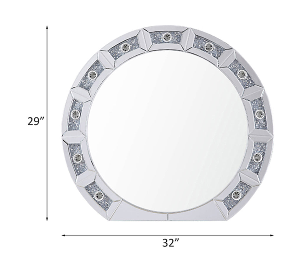 ACME 97748 Noralie Wall Decor (LED), Mirrored & Faux Diamonds