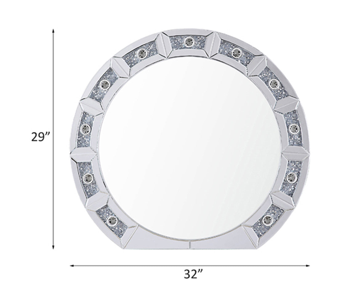 ACME 97748 Noralie Wall Decor (LED), Mirrored & Faux Diamonds
