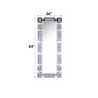 ACME 97756 Noralie Accent Mirror (Floor), Mirrored & Faux Diamonds