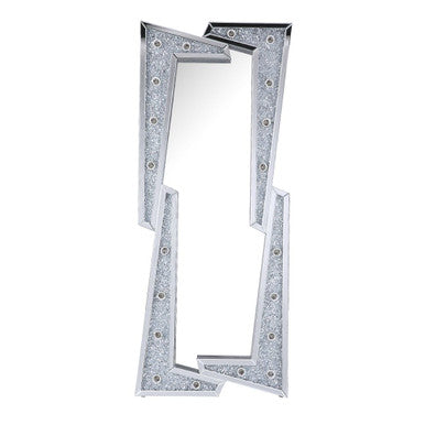 ACME 97757 Noralie Accent Mirror (Floor), Mirrored & Faux Diamonds