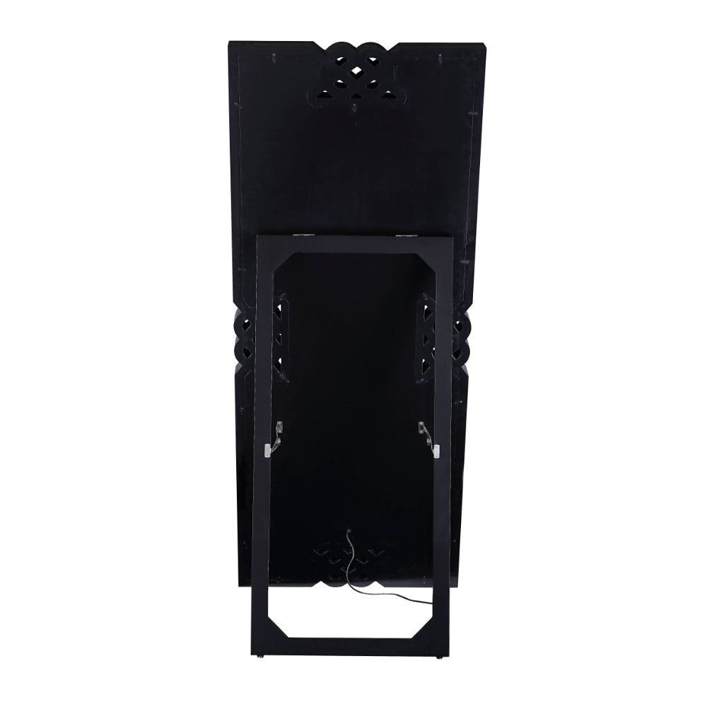ACME 97758 Noralie Accent Mirror (Floor), Mirrored & Faux Diamonds